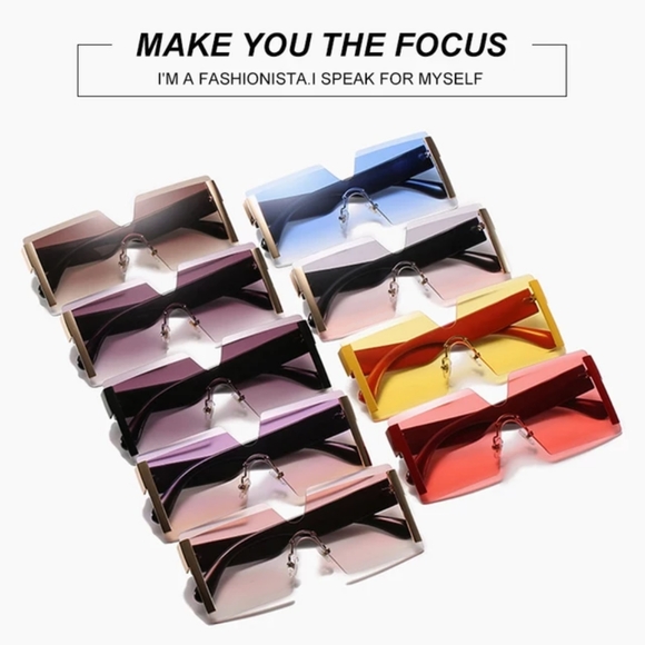 Trendy Luxury Square Vintage Sunglasses Women and Men - Picture 3 of 5
